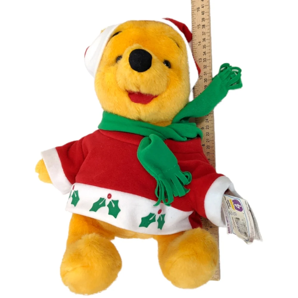 Vintage 90s Disney Winnie the Pooh Santa Christmas Holiday NWT NEW
